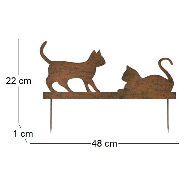 Silhouette en fer Chats sur piques - LEG-0323