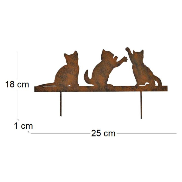 Silhouette en fer Chats sur piques - LEG-0325