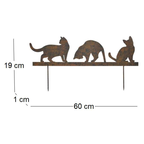 Silhouette en fer Chats sur piques - LEG-0256