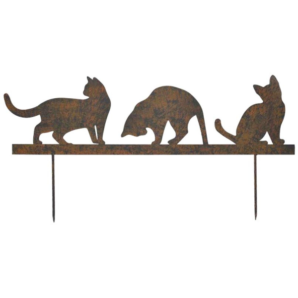 Silhouette en fer Chats sur piques