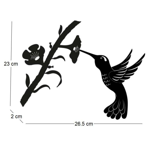 Silhouette sur pique en acier noir - APE-0110
