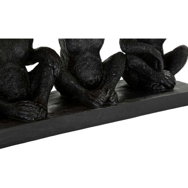 Singe décoratif en polyrésine Monkey trio 43 x 15.7 x 20 cm - 7