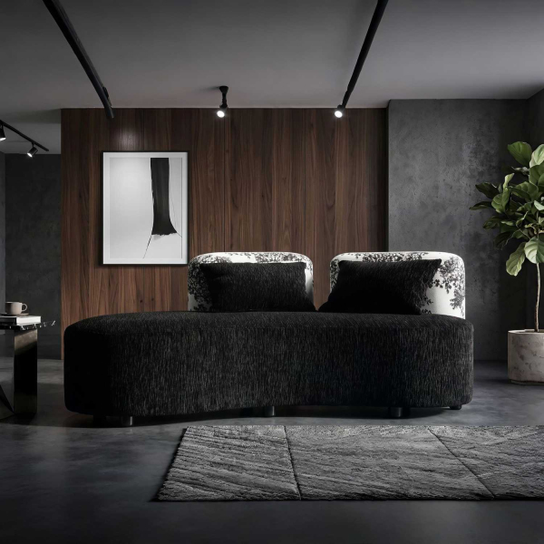 Sofa en tissu Oriental 160 x 86 x 67 cm - MAURO FERRETTI
