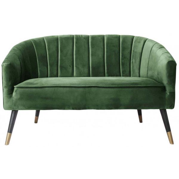 Sofa en velours pieds bicolores en bois  Royal