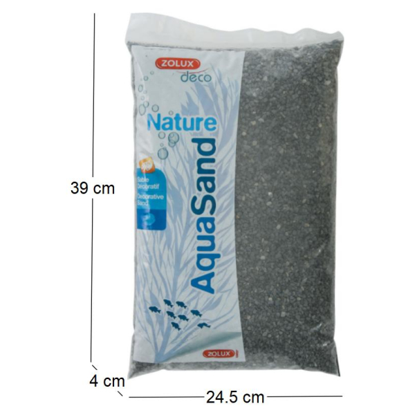 Sol décoratif Aquasand basalte noir 5kg - ZOL-1785