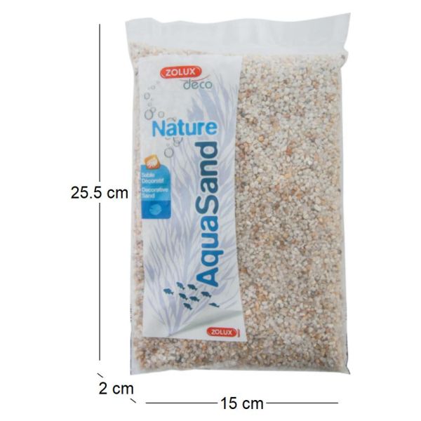 Sol décoratif Aquasand naturel quartz blanc 1kg - ZOL-1779