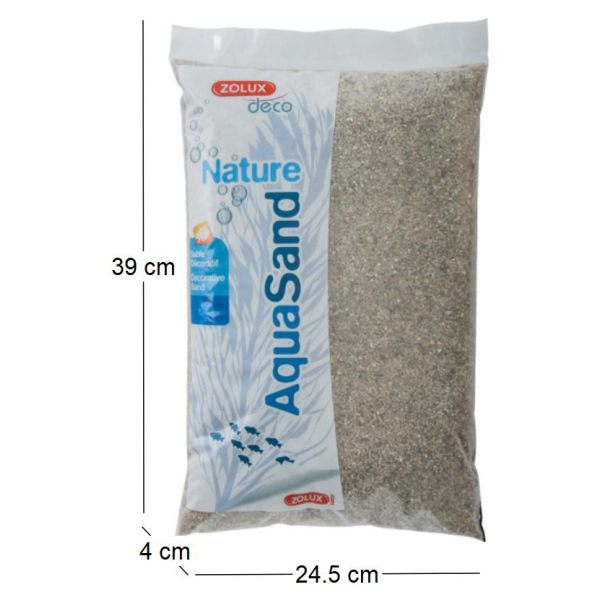Sol décoratif Aquasand naturel quartz moyen 5kg - ZOL-1781