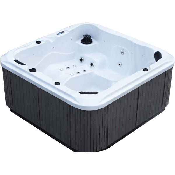 Spa rigide gris et blanc marbré jets et leds - 5