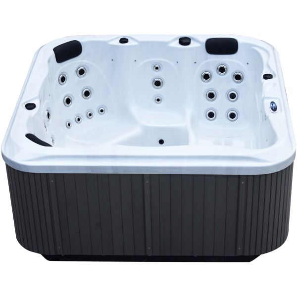 Spa rigide gris et blanc marbré jets et leds - 6