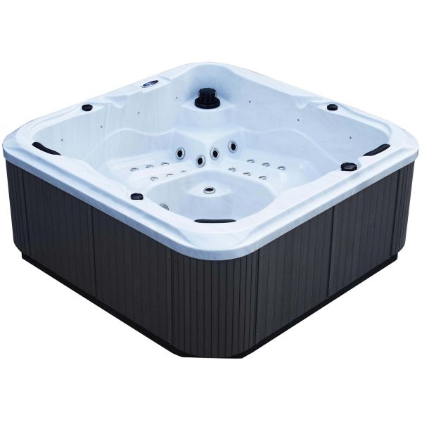 Spa rigide gris et blanc marbré jets et leds - 5