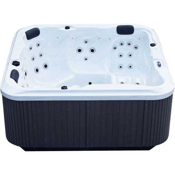 Spa rigide gris et blanc marbré jets et leds - 6