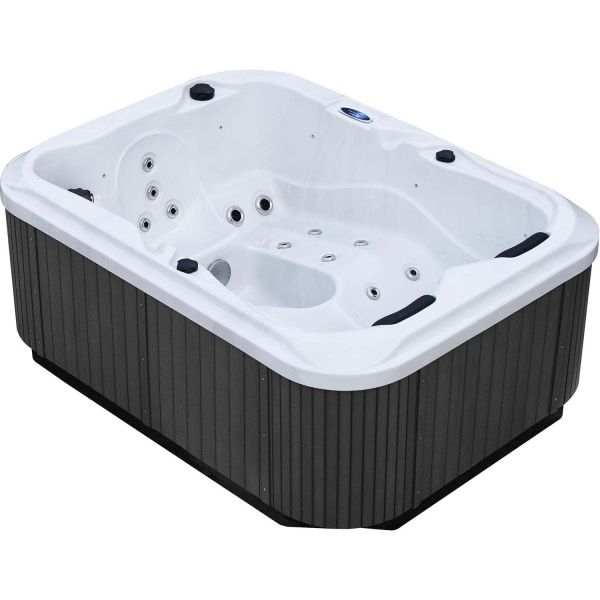 Spa rigide gris et blanc marbré jets et leds - 7