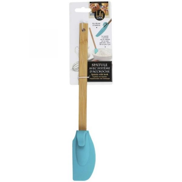 Spatule en bambou et silicone avec accroche - CMP-2529