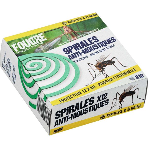 Spirales antimoustiques insecticides et répulsives