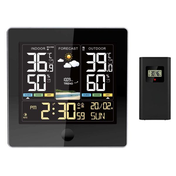 Station météo électronique avec capteur extérieur sans fil
