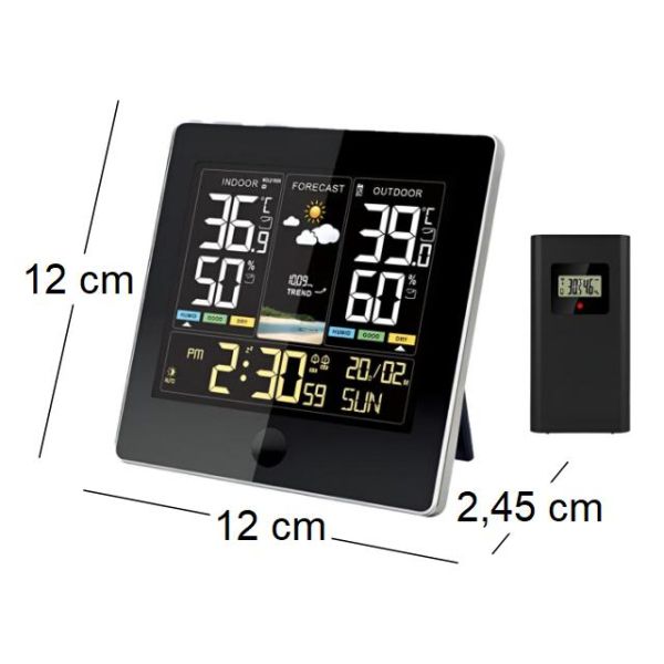 Station météo électronique avec capteur extérieur sans fil - STI-0122