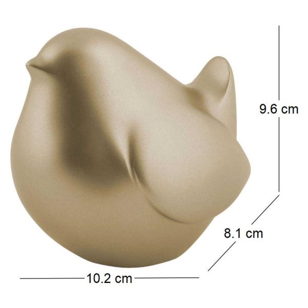 Statue en résine effet métalisé Fat Bird - 5,29