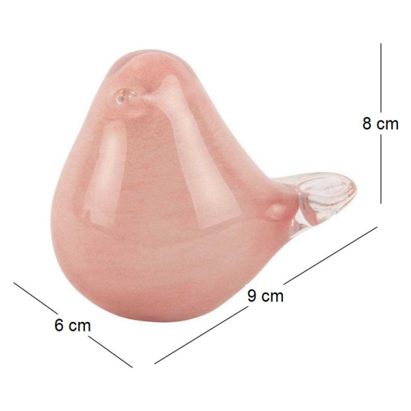 Statue en verre Fat Bird 9 x 6 x 8 cm - PRE-1691