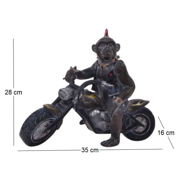 Statuette animal motard en polyrésine - 9