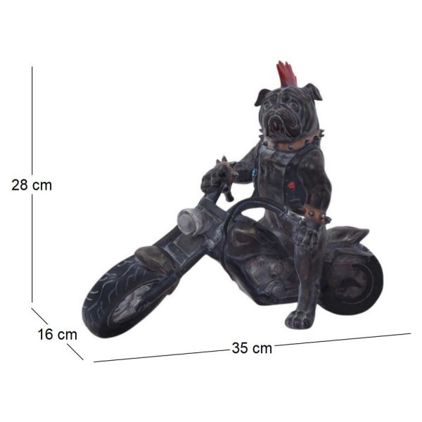 Statuette animal motard en polyrésine - 8