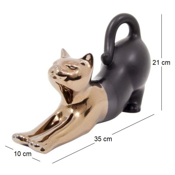 Statuette chat allongé en céramique Zoya - 7