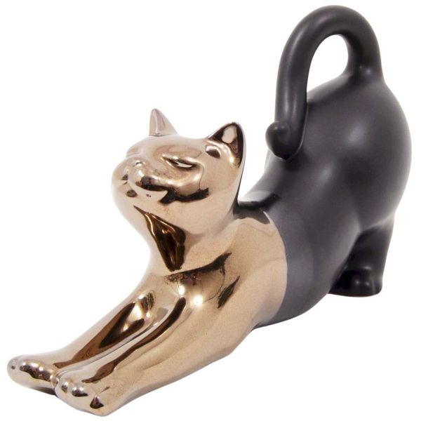 Statuette chat noir