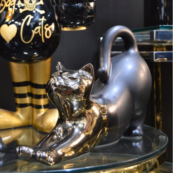 Statuette chat allongé en céramique Zoya - DRIMMER