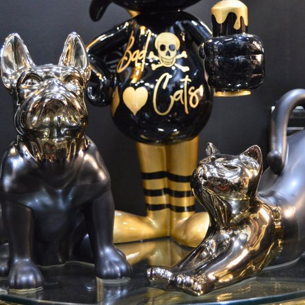 Statuette chien bouledogue en céramique Zoya - DRI-0104
