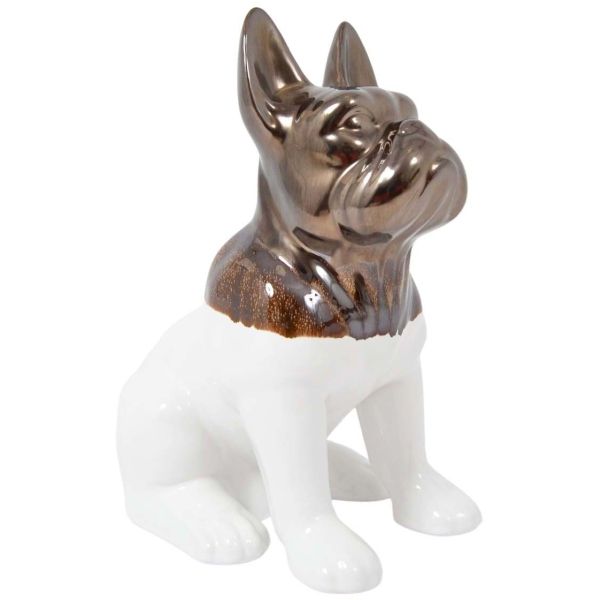 Statuette chien bouledogue en céramique Zoya