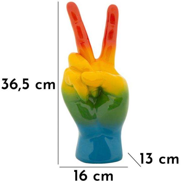 Statuette main en polyrésine Rainbow - MAU-0591