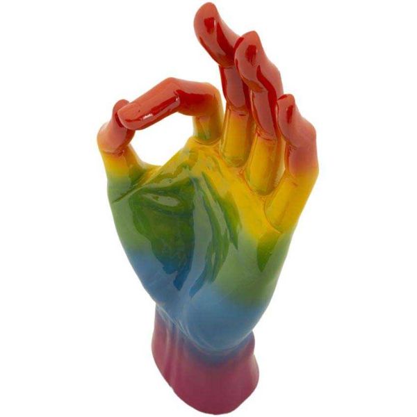 Statuette main en polyrésine Rainbow - 7