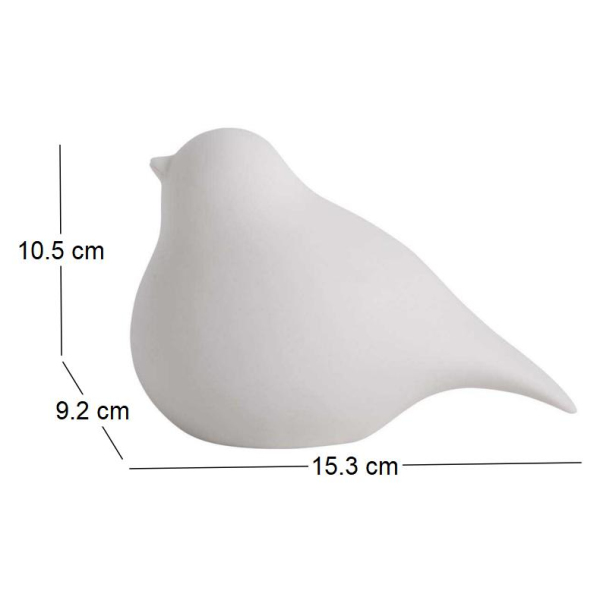 Statuette oiseau de profil lumineux Fat bird - PT
