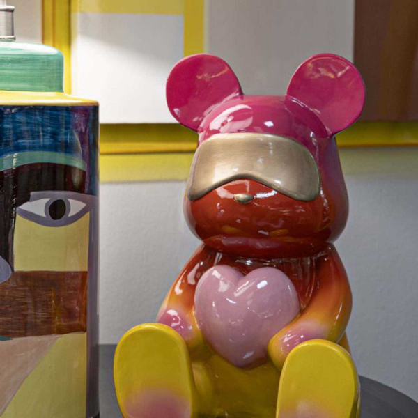 Statuette ourson en polyrésine Rainbow - MAURO FERRETTI