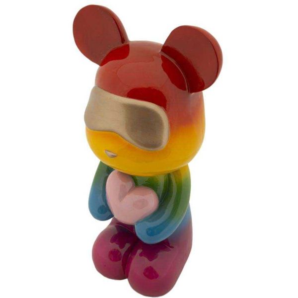 Statuette ourson en polyrésine Rainbow - 5