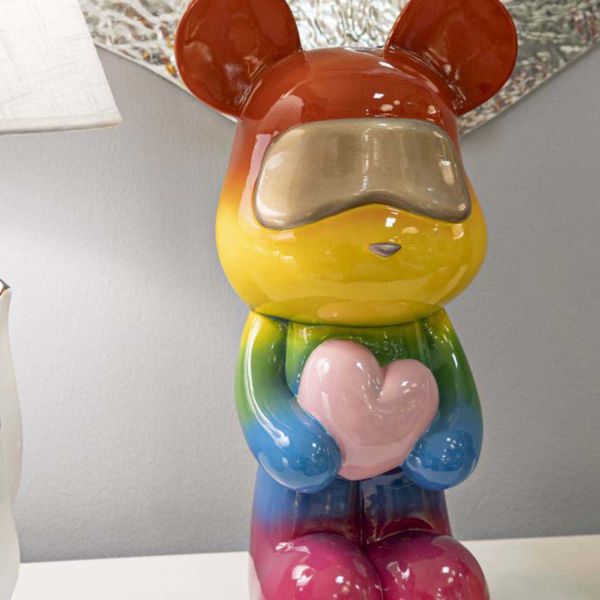 Statuette ourson en polyrésine Rainbow - MAURO FERRETTI