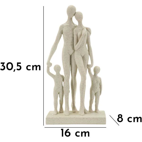 Statuette en polyrésine Family stons 16 x 8 x 30.5 cm - MAU-0595