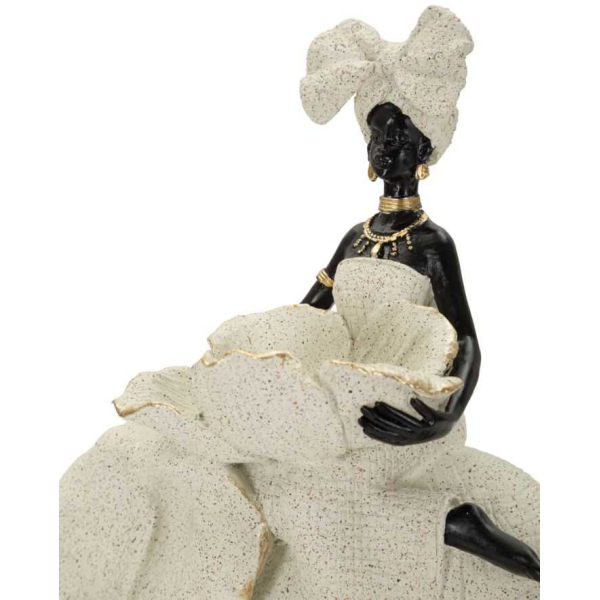 Statuette en polyrésine Femme africaine sur éléphant - 7