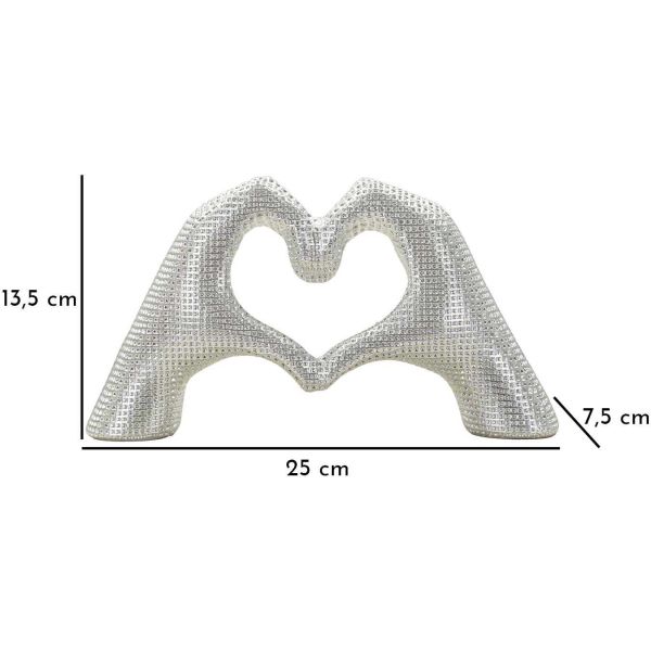 Statuette en polyrésine Hands lover 25 x 7.5 x 13.5 cm - MAU-0536