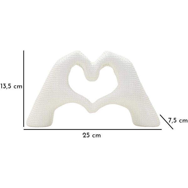 Statuette en polyrésine Hands lover 25 x 7.5 x 13.5 cm - MAU-0537