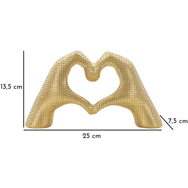 Statuette en polyrésine Hands lover 25 x 7.5 x 13.5 cm - MAU-0535