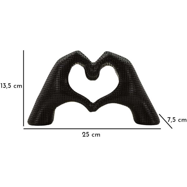 Statuette en polyrésine Hands lover 25 x 7.5 x 13.5 cm - MAU-0534