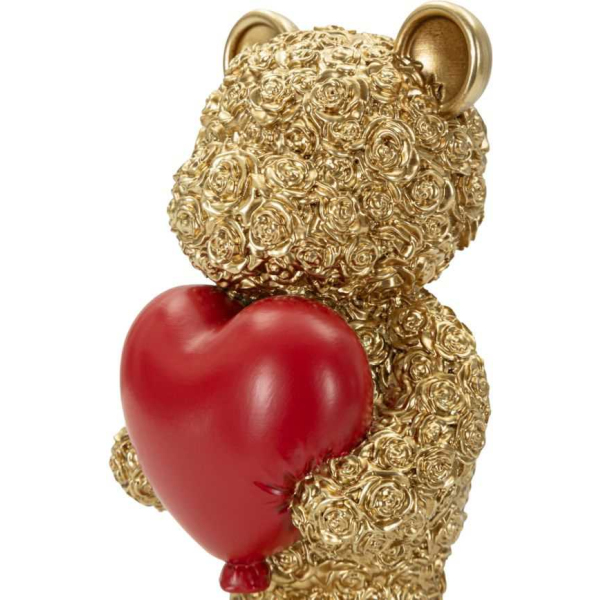 Statuette en polyrésine Ours avec coeur Teddy - 5