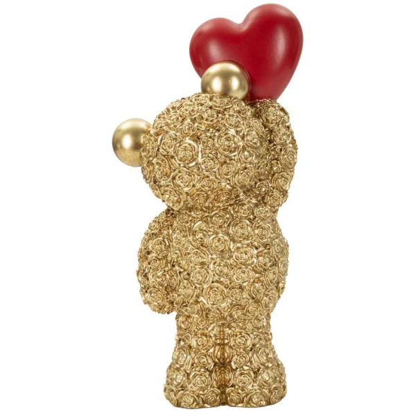 Statuette en polyrésine Ours avec coeur Teddy - MAU-0768