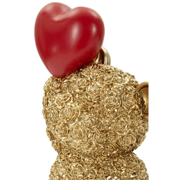 Statuette en polyrésine Ours avec coeur Teddy - 5