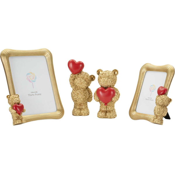 Statuette en polyrésine Ours avec coeur Teddy - 7