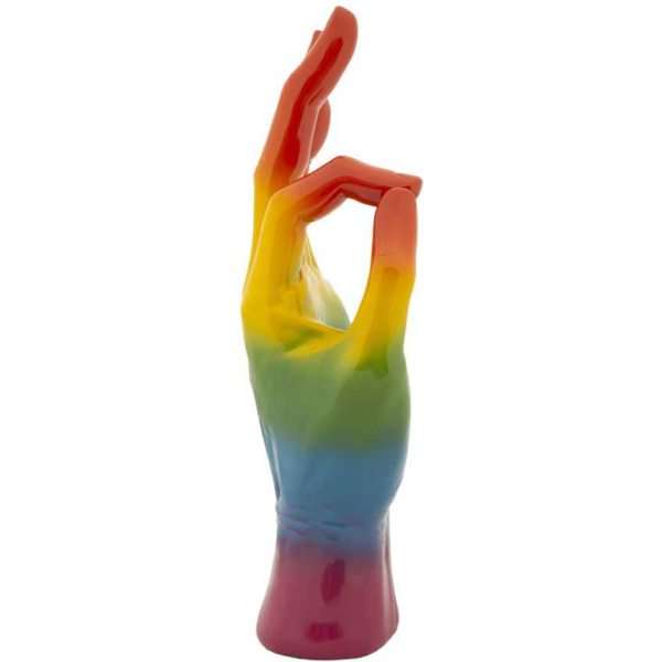 Statuette en polyrésine Rainbow hand - 6