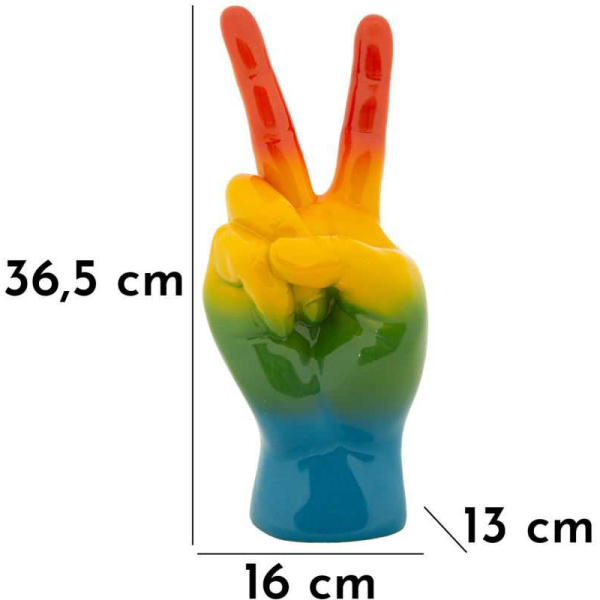 Statuette en polyrésine Rainbow hand - MAU-0754