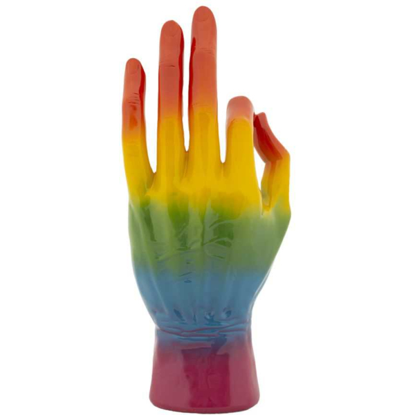 Statuette en polyrésine Rainbow hand - 5