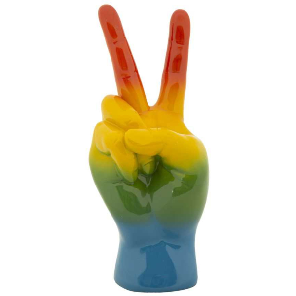 Statuette en polyrésine Rainbow hand