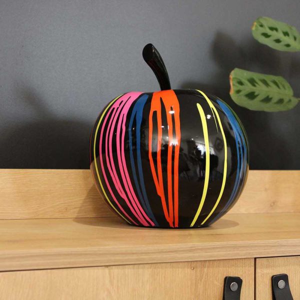 Statuette pomme multicolore en polyrésine Trash - DRI-0118